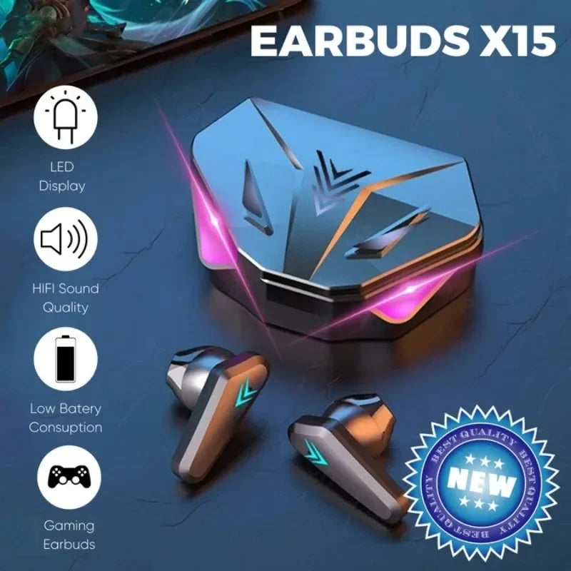 X15 TWS bezdrôtové slúchadlá Bluetooth slúchadlá 65 ms s nízkou latenciou Esport Gaming Headset Gamer s mikrofónom pre Xiaomi iPhone