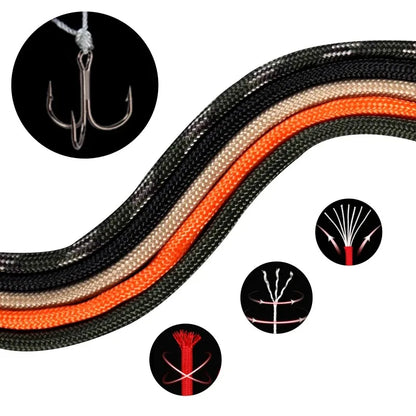 7-jadrové lano 550 Paracord 5 15 30 M Šnúra s priemerom 4 mm Pre vonkajšie kempovanie Prežitie Lanyard Padák Turistický stan Príslušenstvo
