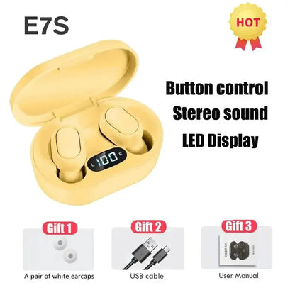 Bezdrôtové slúchadlá E7S TWS Ovládanie slúchadiel Bluetooth Športové slúchadlá Vodotesný mikrofón Hudobné slúchadlá Funguje na všetkých smartfónoch