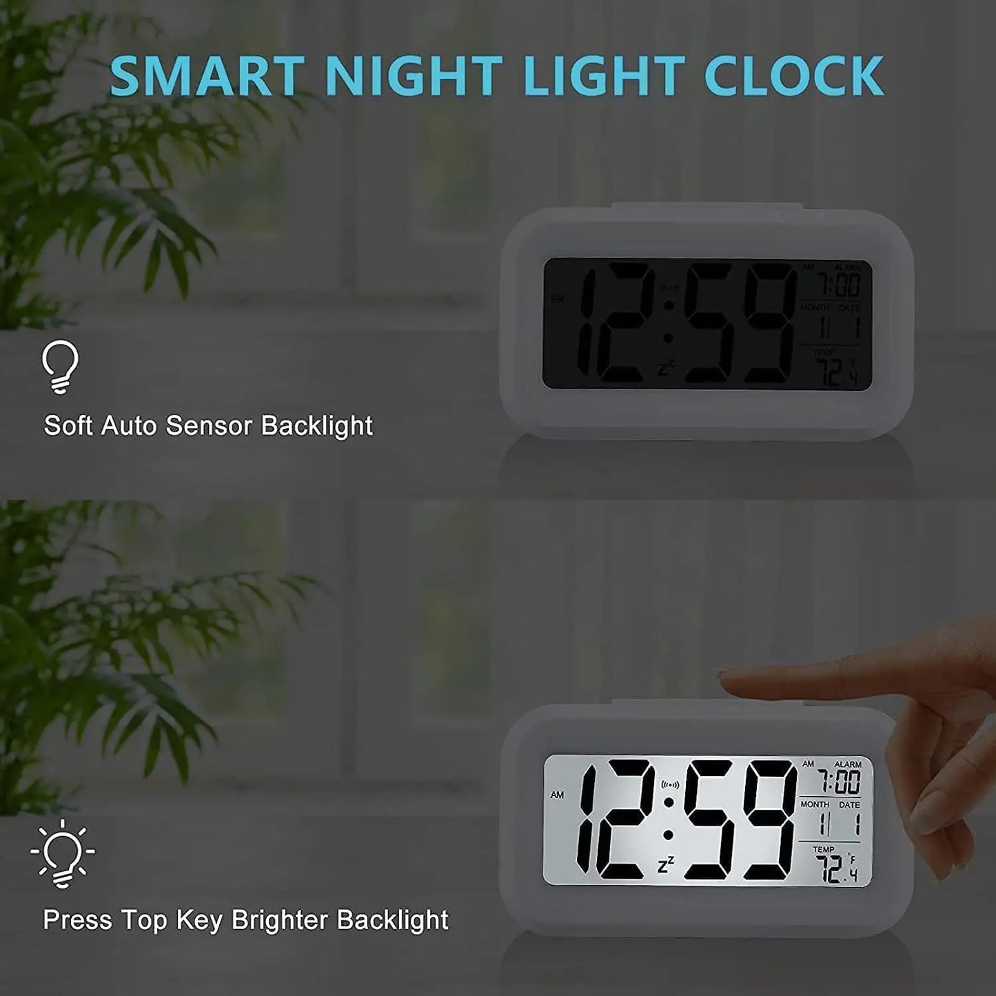 LED digitálny budík Podsvietenie Snooze dát Časový kalendár Stolové multifunkčné stolové hodiny s elektronickým podsvietením
