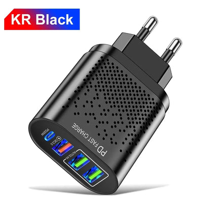 Rýchla USB nabíjačka typu C Rýchle nabíjanie 20 W QC3.0 PD3.0 EU US KR UK AU Nabíjací adaptér pre Iphone 15 Laptop Nabíjačka