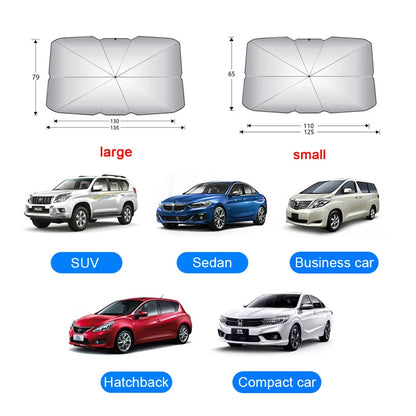 Slnečník do auta Dáždnik pre auto tienenie Chránič slnečníka do auta Slnečník Letné slnko Interiér Ochrana čelného skla Príslušenstvo