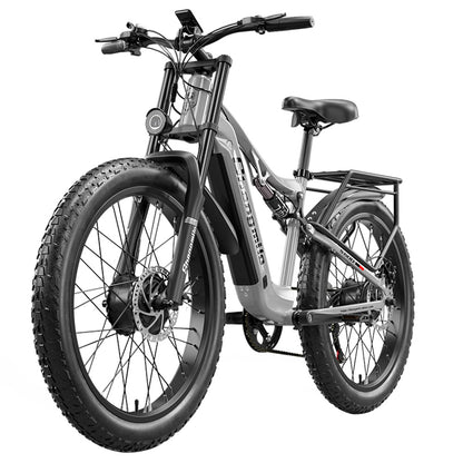 Shengmilo S600 Electric Bike 1000W*2 Motor 48V 17.5AH SAMSUNG Battery 26 Inch Tire 42km/h Max Speed 90km Max Range Mechanical Disc Brake DNM Rear Shock Absorber Shimano 7 Speed