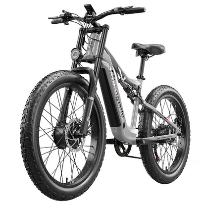 Shengmilo S600 Electric Bike 1000W*2 Motor 48V 17.5AH SAMSUNG Battery 26 Inch Tire 42km/h Max Speed 90km Max Range Mechanical Disc Brake DNM Rear Shock Absorber Shimano 7 Speed