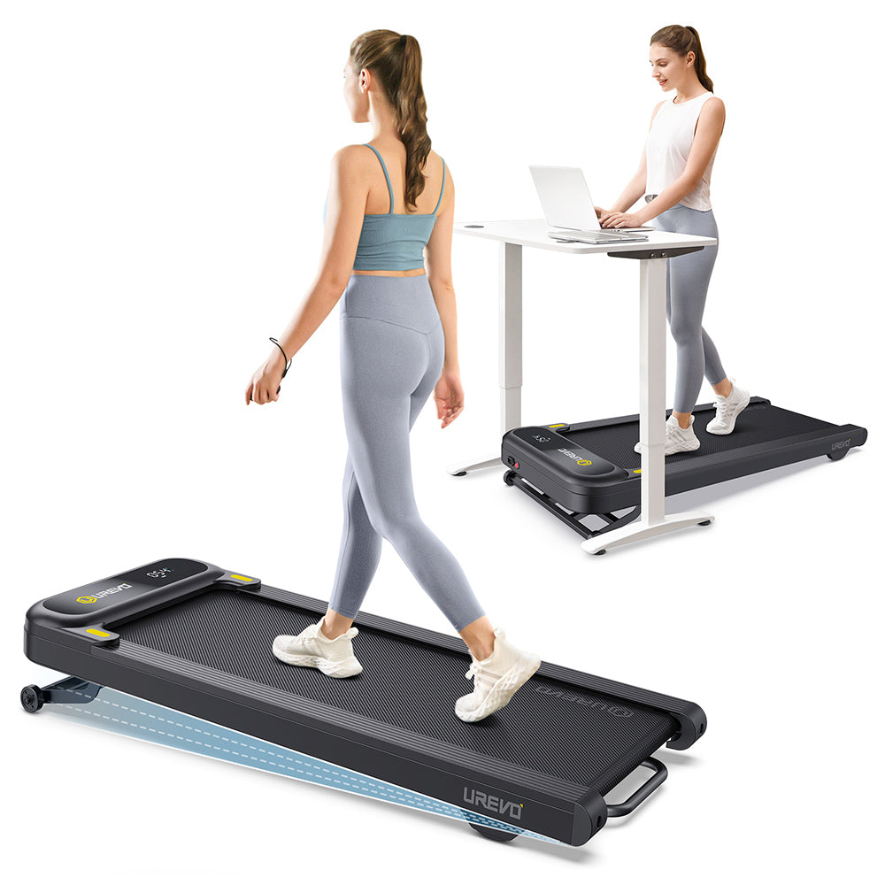 UREVO 3S Smart Walking Treadmill, 9-Level Auto Incline, 0.8-6KM/h Speed, 120kg Load-Bearing, LED Display, App Control