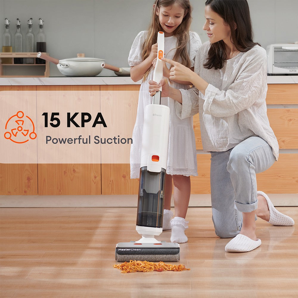 Ultenic AC1 Cordless Wet Dry Vacuum Cleaner, 15KPa Suction, 2L Water Tank, Dual Edge Cleaning, 45min Runtime, Smart LED Display, APP Support, Voice Assistant - EU Plug