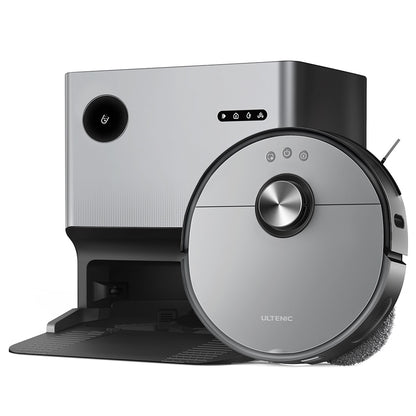 Ultenic MC1 Robot Vacuum Cleaner with Fully-Automatic Station, 5000Pa Suction, Dual-Rotating Mopping, Hot Air Drying, 3L Dustbag, 5200mAh Battery, Max 180 Mins Runtime, APP/Voice Control