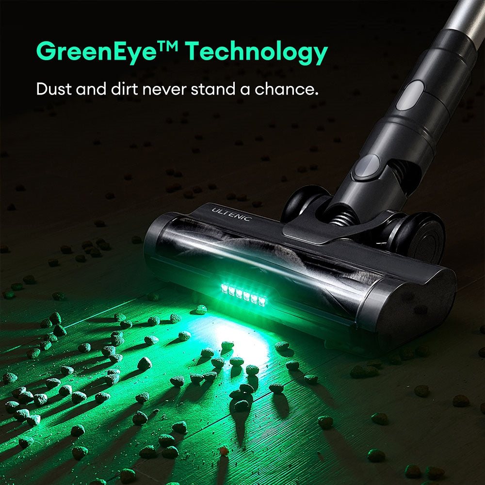 Ultenic U12 Vesla Cordless Vacuum Cleaner, 40KPa Suction, 450W Motor, 1L Dust Box, Up to 45 Mins Runtime, Removable Battery, LED Headlights,Tangle-Free Brush for Pet Hair, Hard Floor Tools