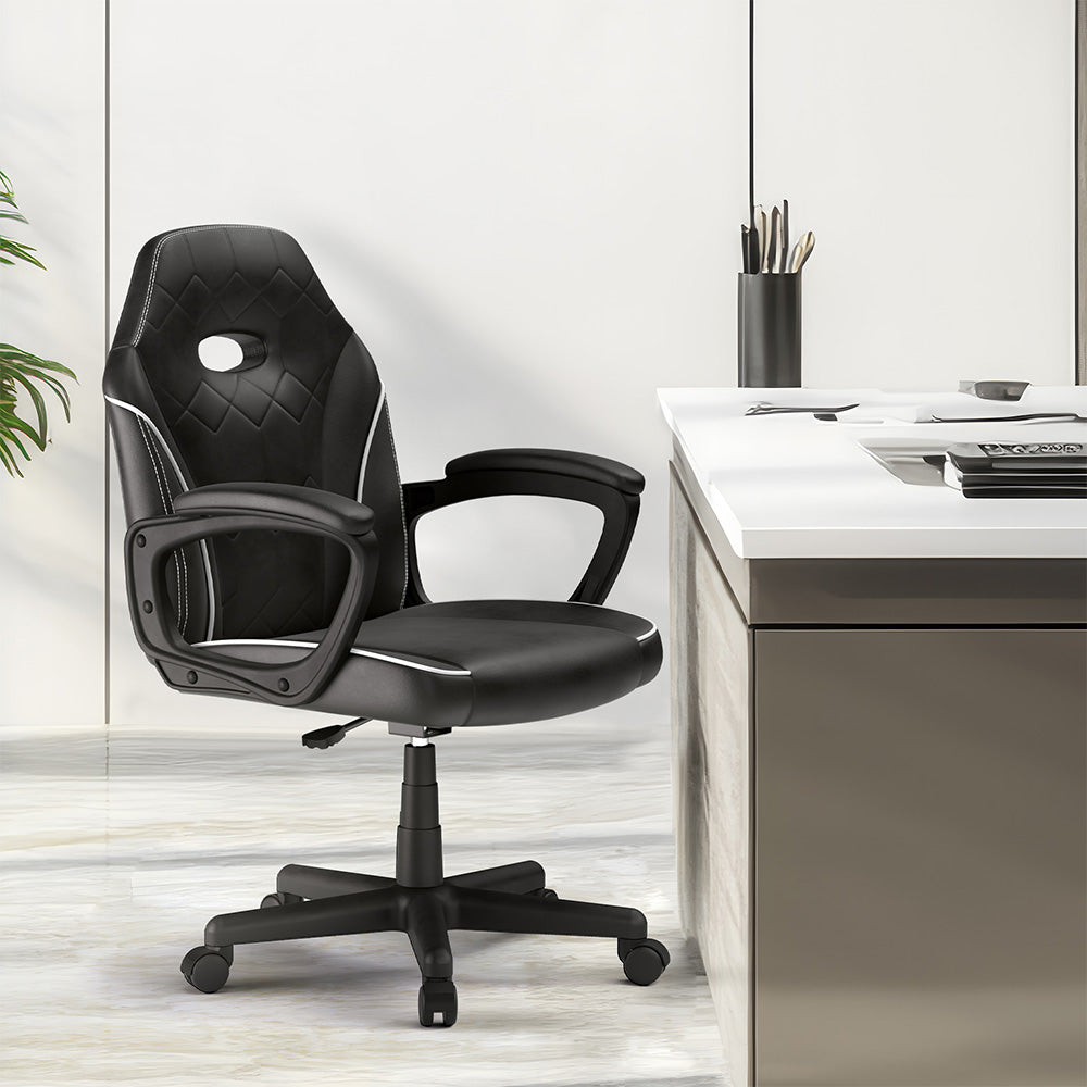 Herná kancelárska stolička ACGAM CG-4746, malá verzia, ergonomické opierky z peny, 360° otočná a výškovo nastaviteľná, 360° otáčanie a výškové nastavenie