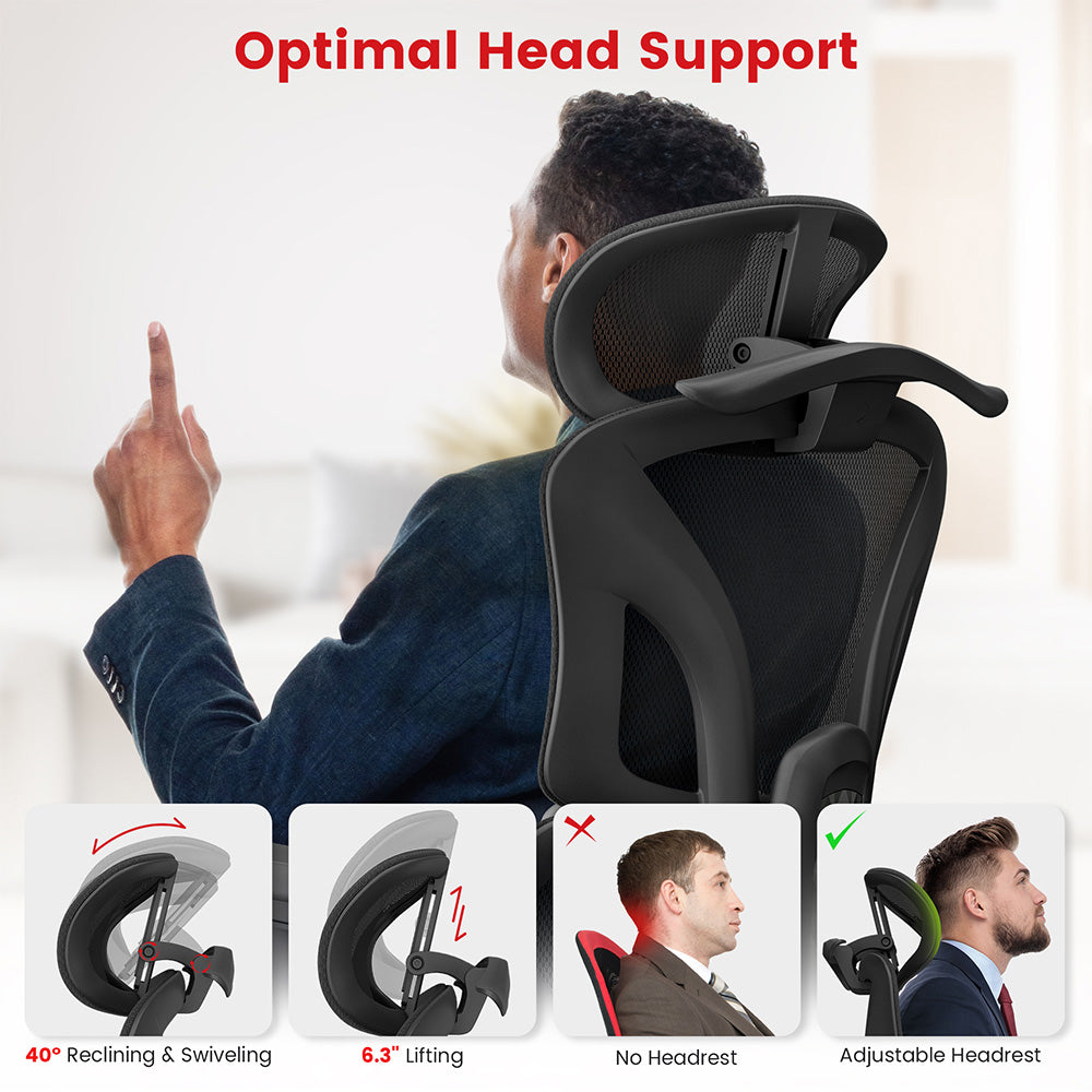 Ergonomická herná kancelárska stolička ACGAM CG-5658M s 4D nastaviteľnými podrúčkami, bedernou opierkou a nastaviteľnou opierkou hlavy.