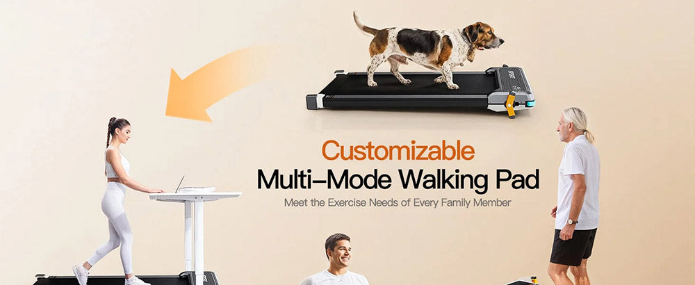 Akluer 520 obojstranný podstôlkový behací pás s Shiatsu masážnou funkciou nôh, chodiaca podložka s náklonom, tichý motor 2,5 HP, LED displej