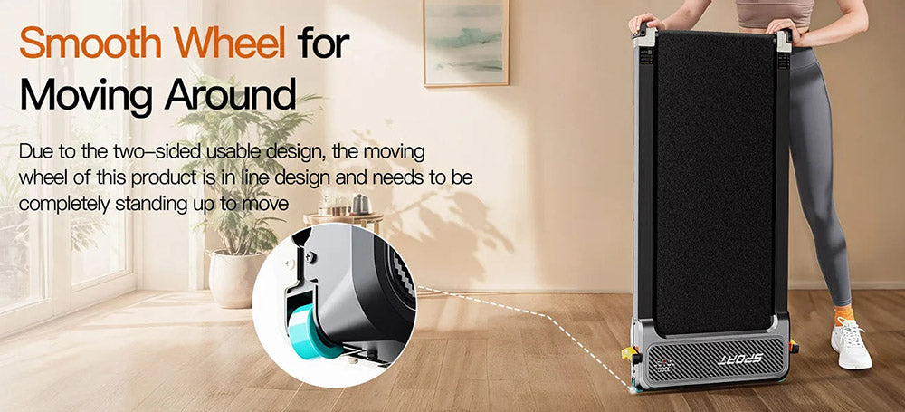 Akluer 520 obojstranný podstôlkový behací pás s Shiatsu masážnou funkciou nôh, chodiaca plocha s náklonom, tichý motor 2,5 HP, LED displej