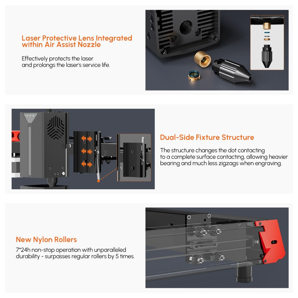 AlgoLaser Delta 22W laserový gravírovací stroj, s čerpadlom na vzduch, rýchlosť gravírovania 500 mm/s, 440*415 mm (173,2*163,4 palca)