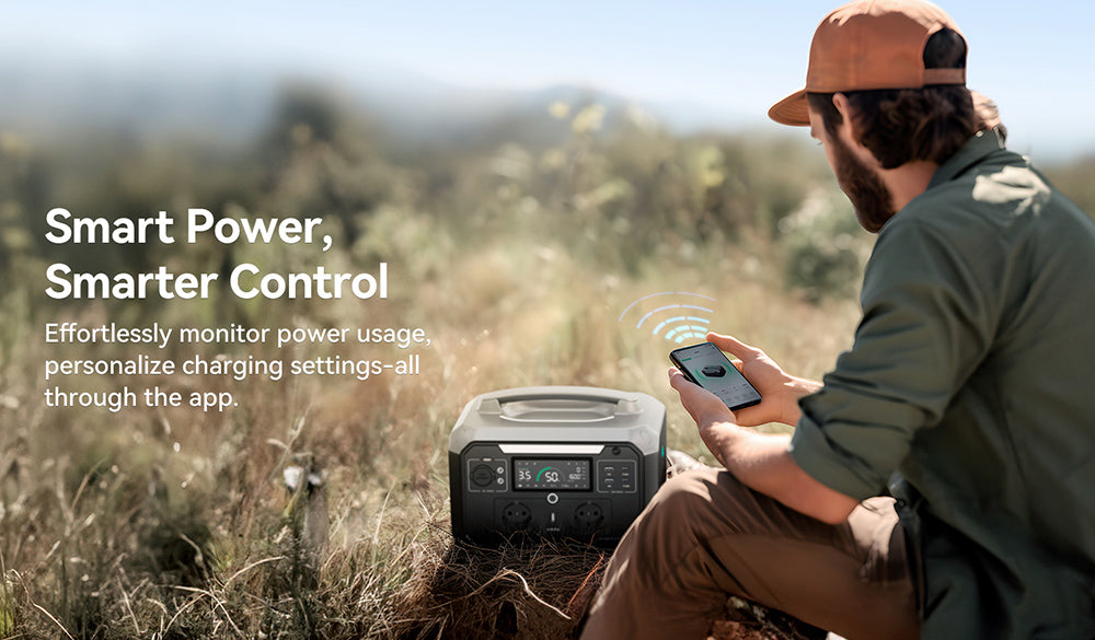 Prenosná elektráreň Ampace P600 Pro, 584Wh LiFePO4 batéria, 2000 cyklov, ovládanie cez aplikáciu, 600W solárny generátor pre vonkajšie kempovanie, obytné vozidlá, domáce použitie, 9 výstupných portov