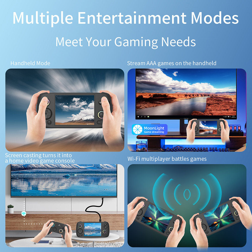 Herná konzola ANBERNIC RG 406H, Android 13, 4-palcový IPS displej 960*720, procesor Unisoc T820 s 8 jadierami, 8 GB LPDDR4X RAM, 128 GB UFS2.2 úložný priestor, 3D Hall joystick, Hall spúšť, 7 hodín výdrže - čierna