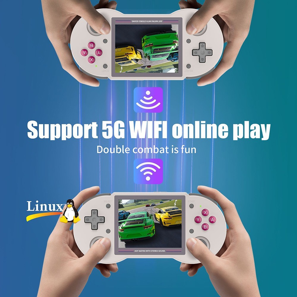 Herná konzola ANBERNIC RG353PS s 64GB TF kartou - biela