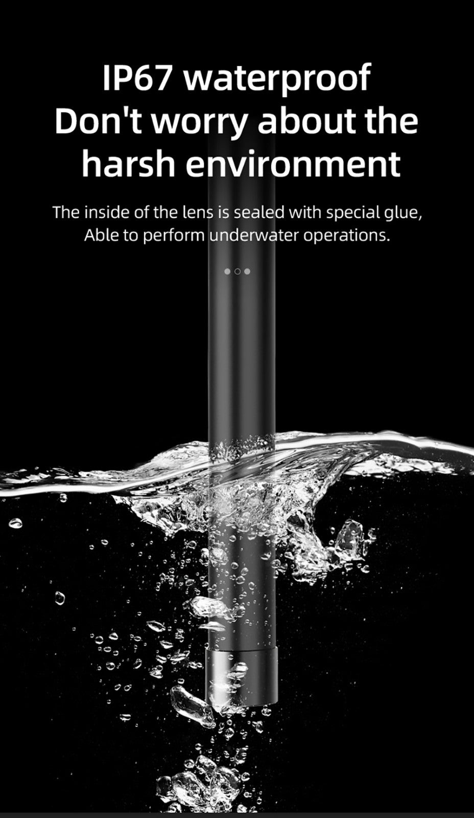 Endoskop ANESOK 113B, 4,3" IPS displej, jeden objektív, rozlíšenie 1080P, 6 nastaviteľných LED svetiel, 3 hodiny prevádzky, vodotesný IP67, 1m kábel - oranžová