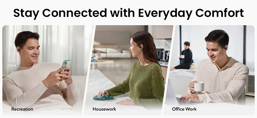 Bezdrôtové náušníky Anker Soundcore AeroFit 2 s otvoreným tvarom, nastaviteľnými háčikmi na uši, Bluetooth 5.4, Hi-Res bezdrôtový zvuk – čierna