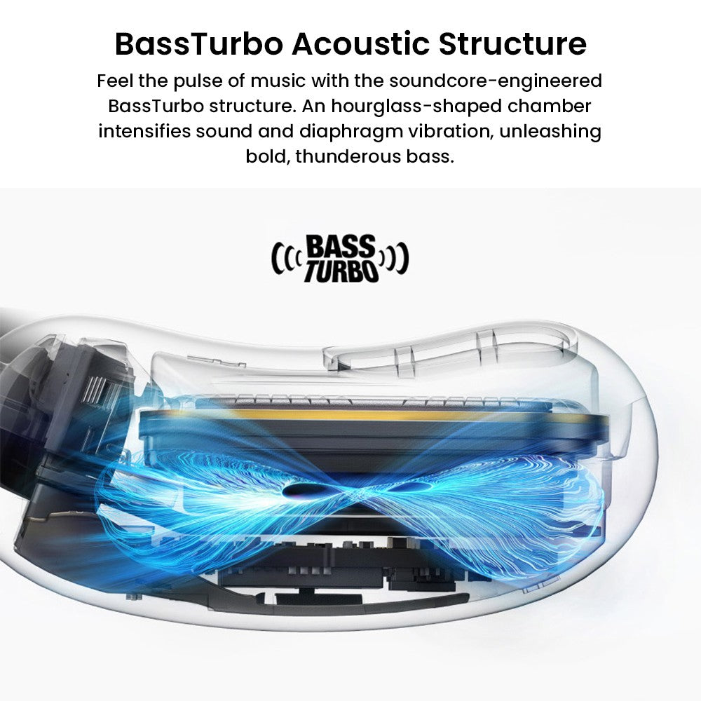 Bezdrôtové náušníky Anker Soundcore AeroFit 2 s otvoreným tvarom, nastaviteľnými háčikmi na uši, Bluetooth 5.4, Hi-Res bezdrôtový zvuk – čierna farba