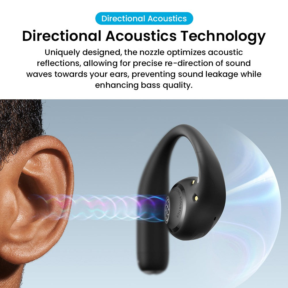 Slúchadlá Anker Soundcore AeroFit Pro s otvorenou konštrukciou, Bluetooth 5.3, výdrž batérie až 46 hodín - čierna