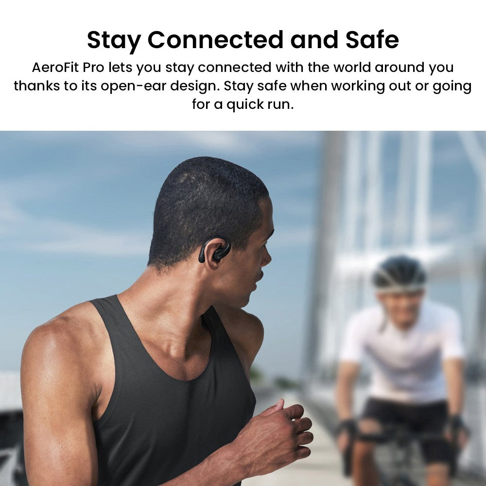 Slúchadlá Anker Soundcore AeroFit Pro s otvorenou konštrukciou, Bluetooth 5.3, výdrž až 46 hodín - čierna