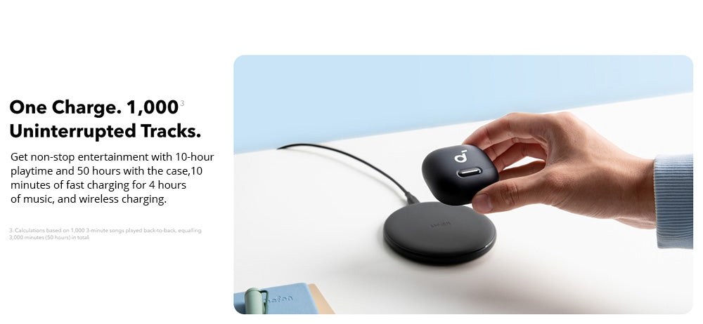 Slúchadlá Soundcore Liberty 4 NC Earbuds TWS, adaptívny potlač hluku ANC 2.0, Bluetooth 5.3, vodoodolnosť IPX4, rýchle nabíjanie – biela