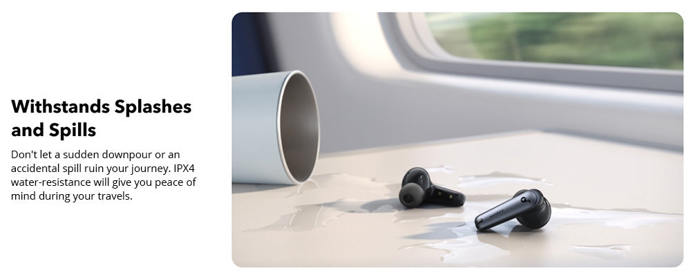 Slúchadlá Soundcore Liberty 4 NC Earbuds TWS, adaptívny systém potlačenia hluku ANC 2.0, Bluetooth 5.3, vodoodolnosť IPX4, rýchle nabíjanie – biela