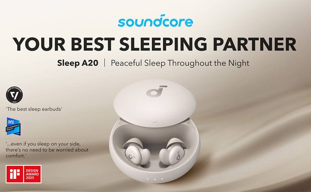 Slúchadlá Anker Soundcore Sleep A20, slúchadlá na spánok s potlačením hluku, výdrž až 80 hodín