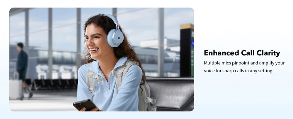 Slúchadlá Anker Soundcore Space One, aktívne potlačenie hluku, ovládanie cez aplikáciu, 40 hodín prevádzky s ANC, Bluetooth 5.3 – čierna