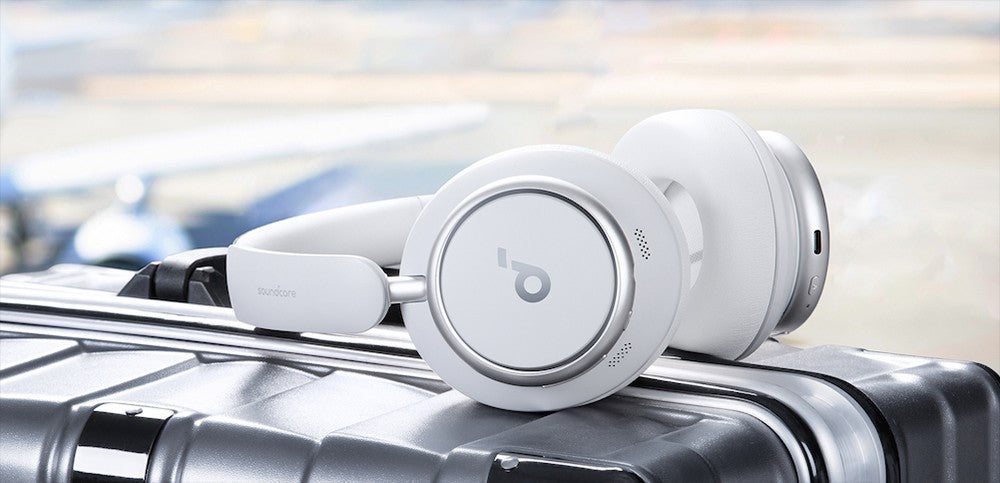 Slúchadlá Anker Soundcore Space Q45, adaptívne potlačenie hluku (ANC), 50 hodín prevádzky (ANC zapnuté), Bluetooth 5.3, ovládanie cez aplikáciu – biela