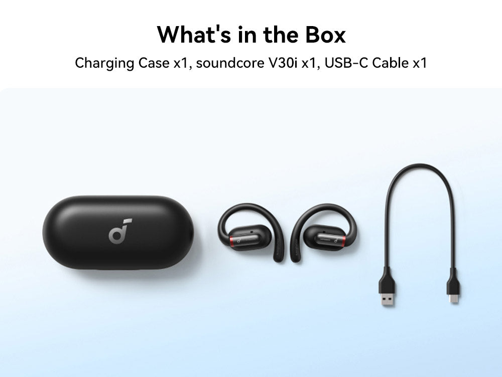 Slúchadlá Anker Soundcore V30i s otvorenou konštrukciou, ergonomické háčiky na uši, Bluetooth 5.3, ovládanie cez aplikáciu, výdrž batérie až 36 hodín