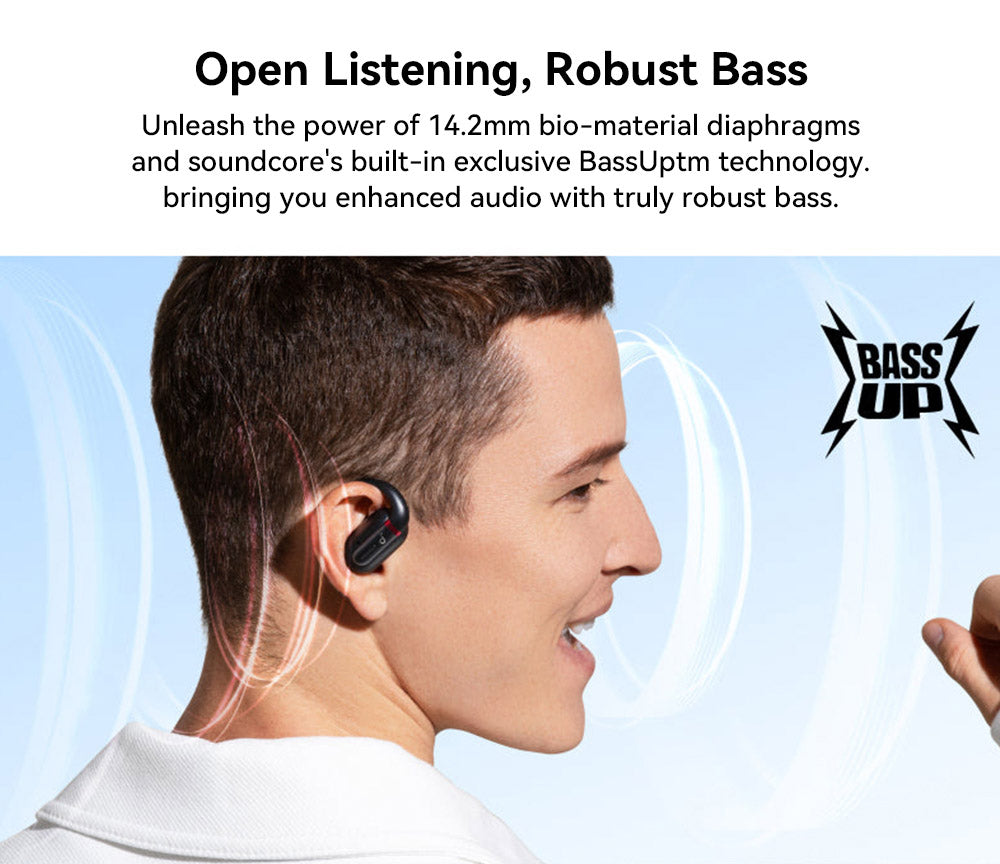 Slúchadlá Anker Soundcore V30i s otvorenou konštrukciou, ergonomické háčiky na uši, Bluetooth 5.3, ovládanie cez aplikáciu, výdrž batérie až 36 hodín