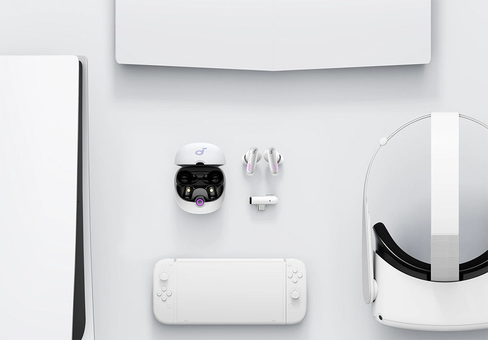 Anker Soundcore VR P10 TWS herné náušníky, kompatibilné s Meta Quest 2, Steam Deck, PS4, PS5, PC, Switch – biela