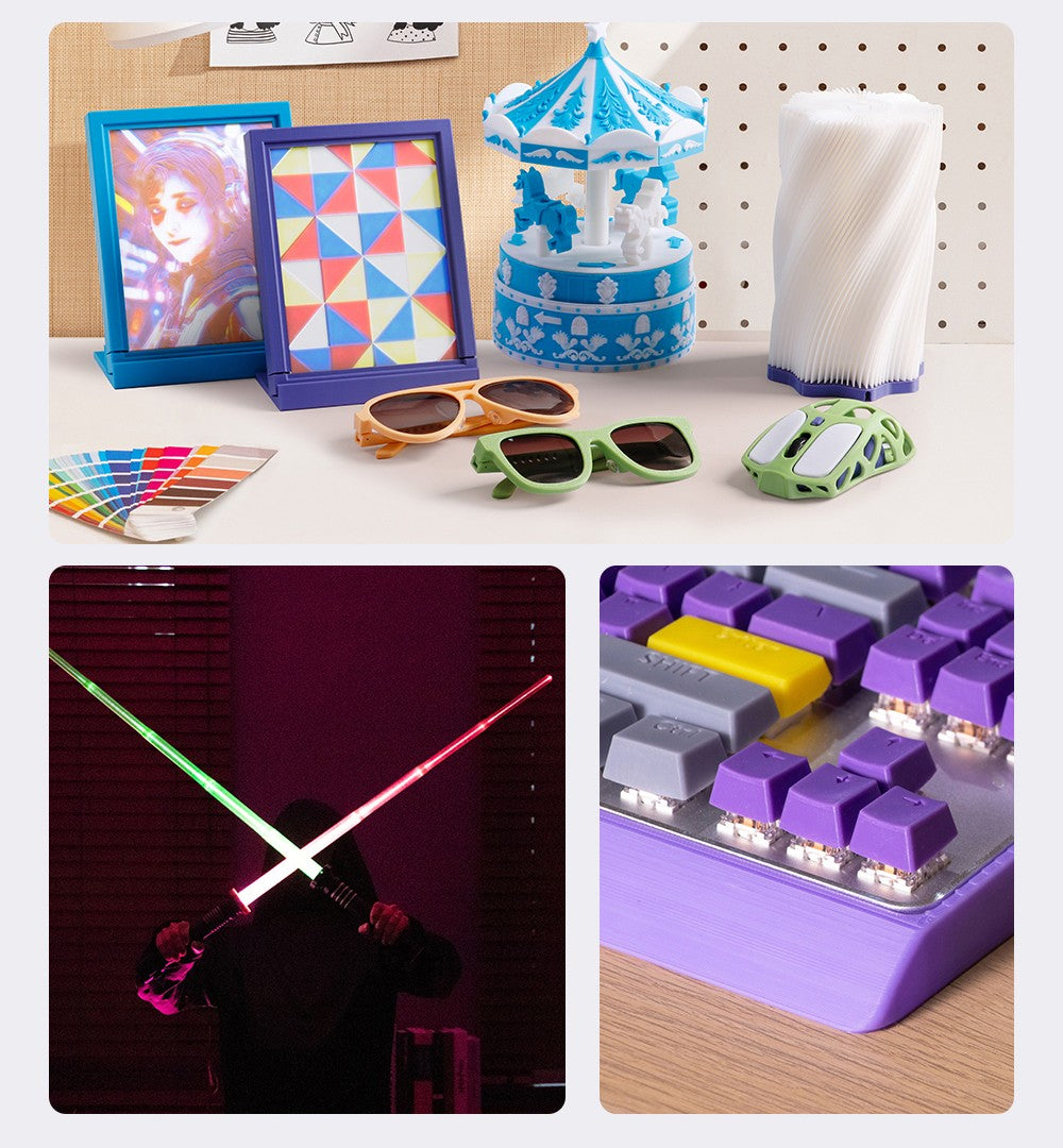 3D tlačiareň ANYCUBIC KOBRA 3 COMBO, s ACE Pro, maximálna rýchlosť 600 mm/s, dvojitý PTC vykurovovací systém, inteligentný viacfarebný tlač, automatické vyrovnanie, detekcia upchatia trysky, rozmer 250x250x260 mm