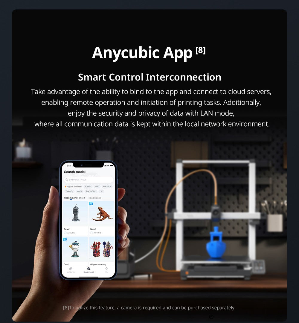 3D tlačiareň Anycubic Kobra 3 Max Combo, tlač až 8 farbami, farebný motor ACE Pro, vysoká tlačová rýchlosť 600 mm/s, automatické vyrovnanie a ochrana proti strate krokov, 420*420*500 mm