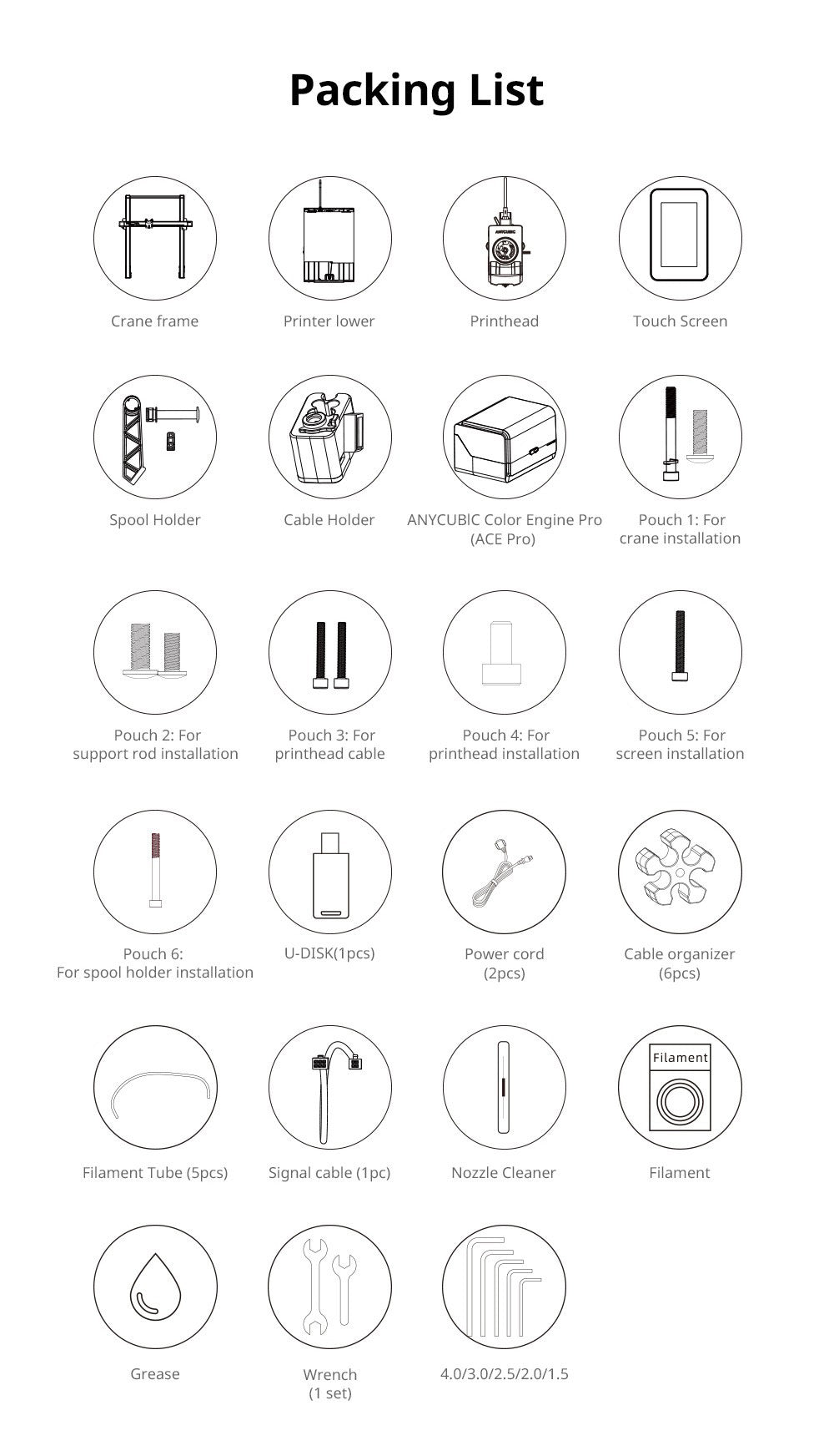 3D tlačiareň Anycubic Kobra 3 Max Combo, tlač až 8 farbami, farebný motor ACE Pro, vysoká tlačová rýchlosť 600 mm/s, automatické vyrovnanie a ochrana proti strate krokov, 420*420*500 mm