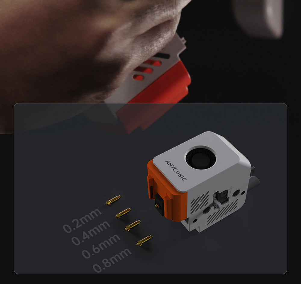 3D tlačiareň ANYCUBIC KOBRA S1 COMBO, živý 8-farebný tlač, ultra vysoká rýchlosť 600 mm/s, automatické vyrovnanie, 320 °C výhrevná hlava, ultra tichý chod 44 dB, konštrukcia CoreXY, 250*250*250 mm