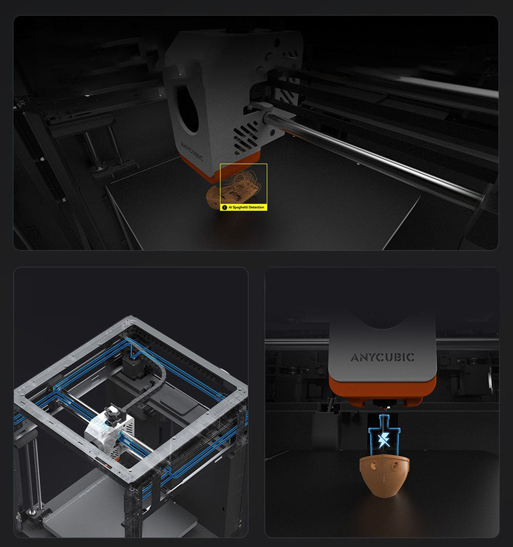 3D tlačiareň ANYCUBIC KOBRA S1 COMBO, živý 8-farebný tlač, ultra vysoká rýchlosť 600 mm/s, automatické vyrovnanie, 320 °C hlavička, ultra tichý chod 44 dB, konštrukcia CoreXY, 250*250*250 mm