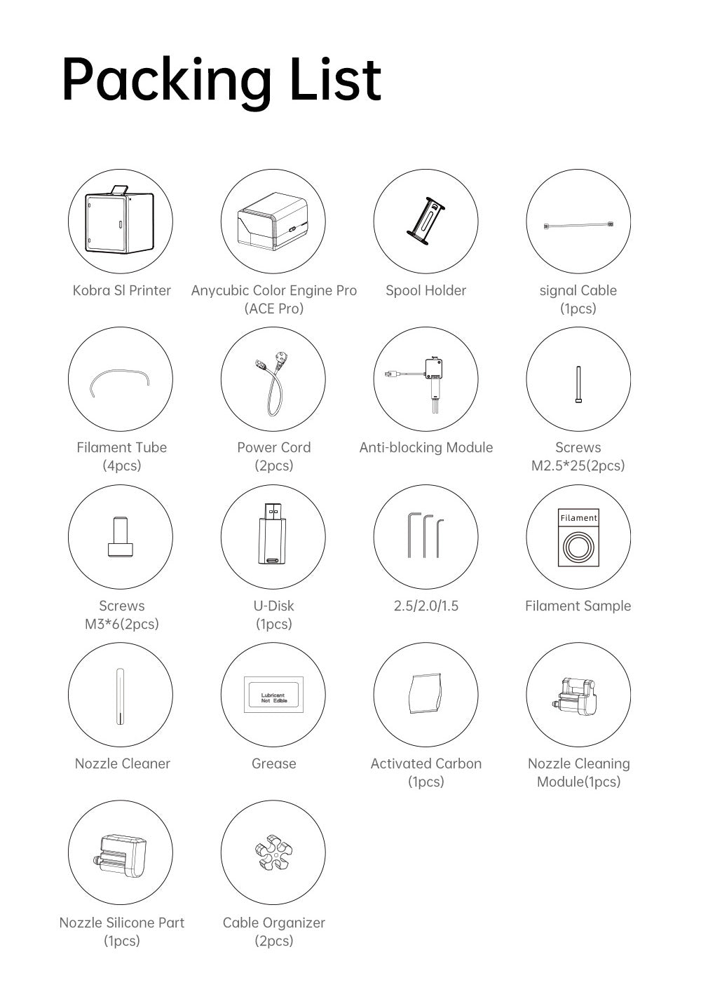 3D tlačiareň ANYCUBIC KOBRA S1 COMBO, živý 8-farebný tlač, ultra vysoká rýchlosť 600 mm/s, automatické vyrovnanie, 320 °C výhrevná hlava, ultra tichý chod 44 dB, konštrukcia CoreXY, 250*250*250 mm