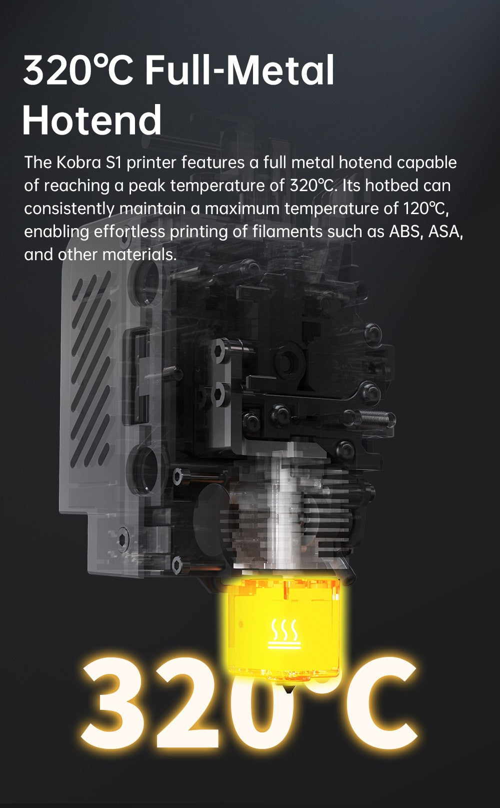 3D tlačiareň Anycubic Kobra S1, uzavretá konštrukcia CoreXY, ultra-rýchly tlač 600 mm/s, podpora tlače viacerých farieb s ACE Pro, 320℃ horký koniec, ultra-tichý chod 44dB, 250*250*250mm