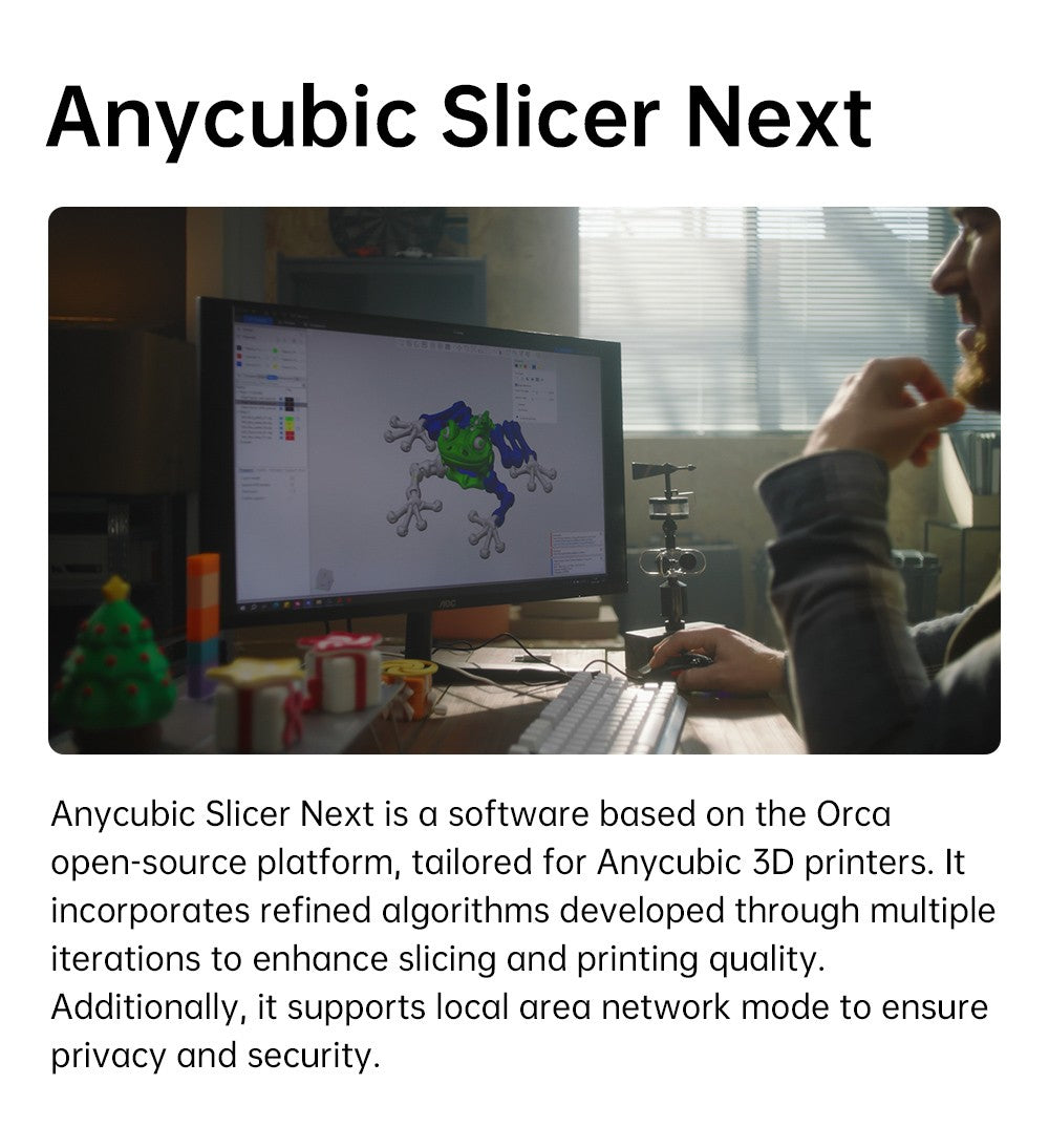 3D tlačiareň Anycubic Kobra S1, uzavretá konštrukcia CoreXY, ultra-rýchly tlač 600 mm/s, podpora tlače viacerých farieb s ACE Pro, 320℃ tlačová hlava, ultra-tichý chod 44dB, 250*250*250mm