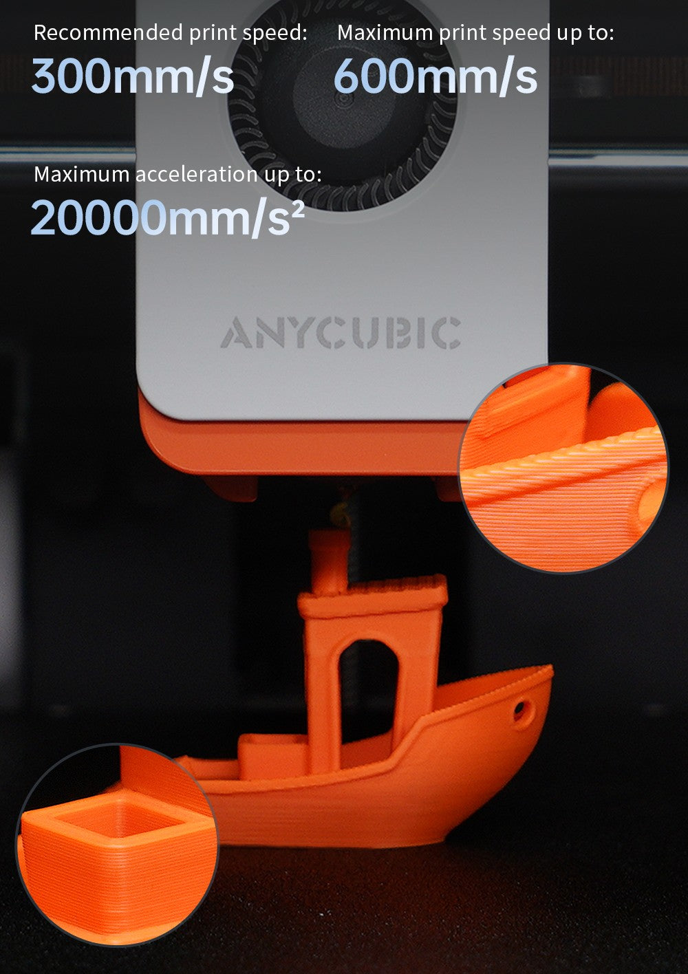 3D tlačiareň Anycubic Kobra S1, uzavretá konštrukcia CoreXY, ultra-rýchly tlač 600 mm/s, podpora tlače viacerých farieb s ACE Pro, 320℃ tlačová hlava, ultra-tichý chod 44dB, 250*250*250mm