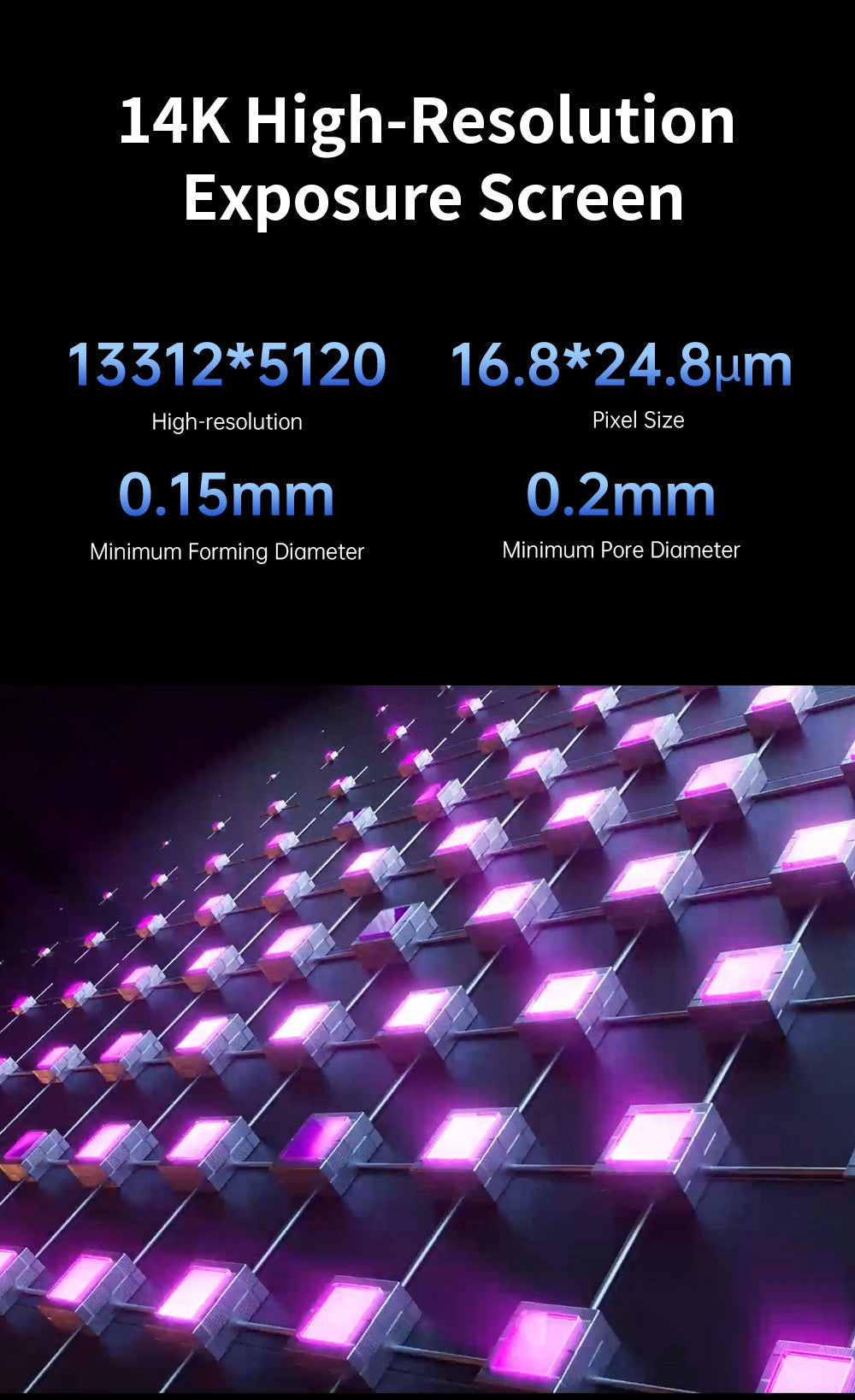 Anycubic Photon Mono M7 Pro živicová 3D tlačiareň, výška vrstvy 0,1 mm, rýchlosť tlače 170 mm/h, 14K COB LighTurbo 3.0 zdroj svetla, 10,1