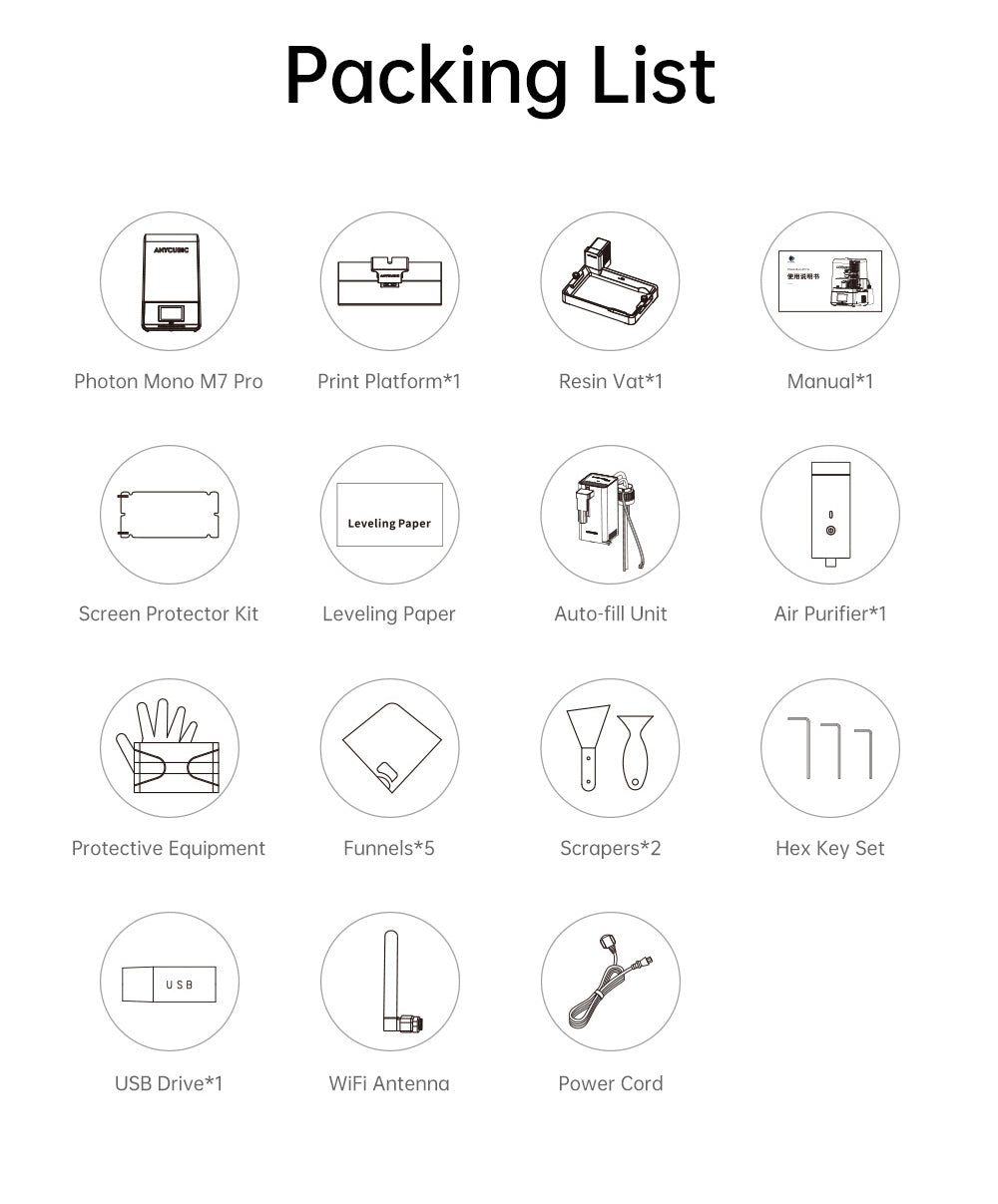 Anycubic Photon Mono M7 Pro živicová 3D tlačiareň, výška vrstvy 0,1 mm, rýchlosť tlače 170 mm/h, 14K COB LighTurbo 3.0 zdroj svetla, 10,1