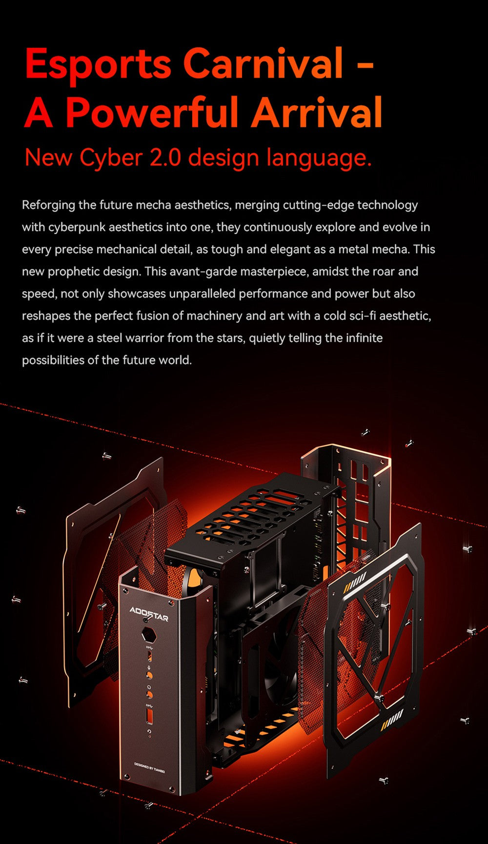 AOOSTAR GODX herný mini PC s dedikovanou GPU, procesor AMD Ryzen 9 6900HX s 8 jadierami a taktom 4,9 GHz, grafická karta AMD Radeon RX 6600LE s 8 GB pamäte a 128-bitovým rozhraním, 32 GB RAM, 1 TB SSD, WiFi6, 2x 2,5G LAN, 5x USB3.2, 1x USB4, 1x Type-C, 1x DP, 1x HDMI, 2x konektor pre slúchadlá, 2x konektor pre mikrofón - EU zástrčka