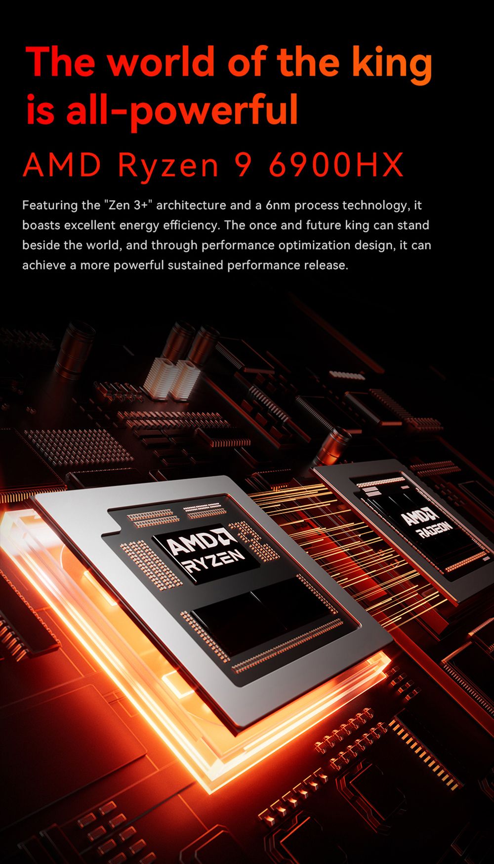 AOOSTAR GODX herný mini PC s dedikovanou GPU, procesor AMD Ryzen 9 6900HX s 8 jadierami a frekvenciou 4,9 GHz, grafická karta AMD Radeon RX 6600LE s 8 GB pamäte a 128-bitovým rozhraním, 32 GB RAM, 1 TB SSD, WiFi6, 2x 2,5G LAN, 5x USB3.2, 1x USB4, 1x Type-C, 1x DP, 1x HDMI, 2x konektor pre slúchadlá, 2x konektor pre mikrofón - EU zástrčka