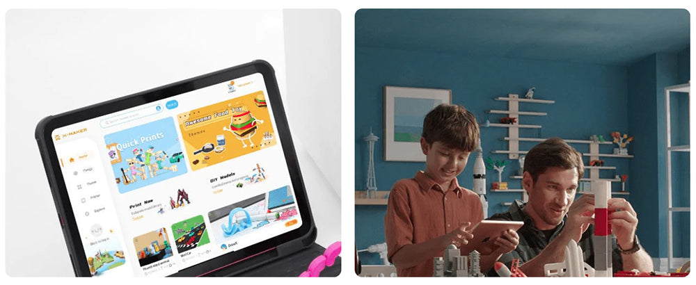 3D tlačiareň AOSEED X-MAKER pre deti a začiatočníkov, 120 - 300 mm/s, bez nutnosti vyrovnania podložky, tlač cez Wi-Fi, ultra tichý chod, ovládanie cez aplikáciu, podporuje PLA/ABS filament, 150*150*150mm