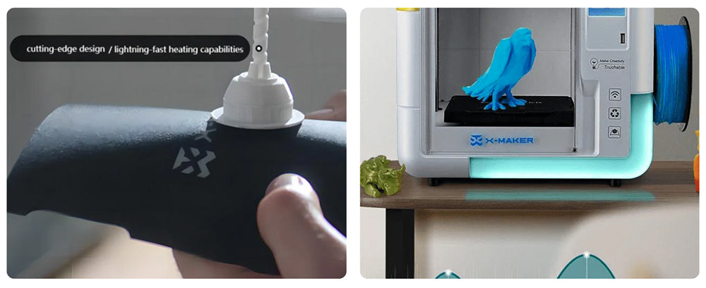 3D tlačiareň AOSEED X-MAKER pre deti a začiatočníkov, 120 - 300 mm/s, bez nutnosti vyrovnávania podložky, tlač cez Wi-Fi, ultra tichý chod, ovládanie cez aplikáciu, podporuje PLA/ABS filament, 150*150*150mm