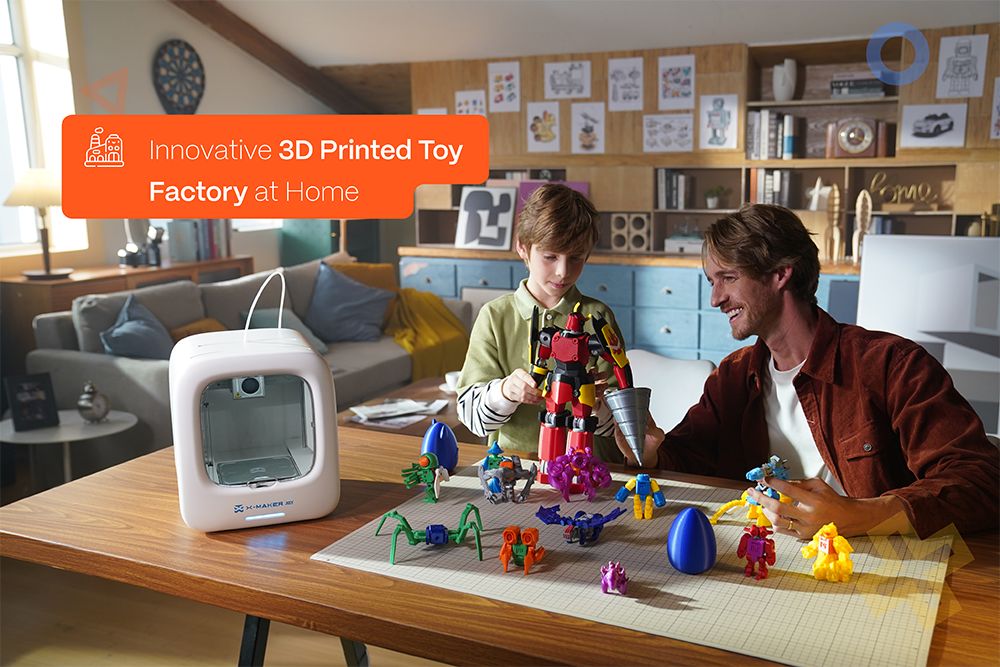 3D tlačiareň AOSEED X-MAKER JOY pre deti, s interakciou prostredníctvom umelej inteligencie a hlasových povelov, ovládanie cez inteligentnú aplikáciu, časozáznamové video, mini program.