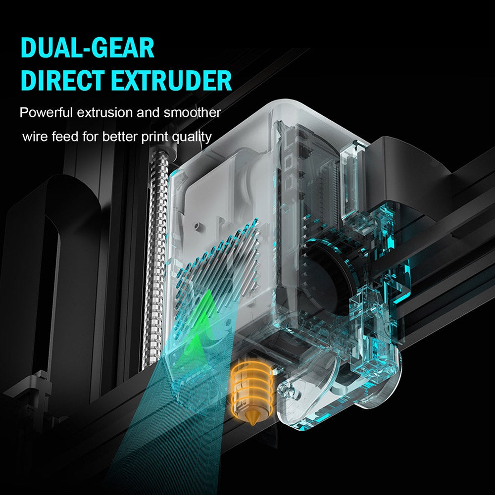3D tlačiareň Artillery Sidewinder X3 Plus, automatické vyrovnanie, maximálna tlačová rýchlosť 300 mm/s, dvojzubcový priamy extrúder, automatické čistenie trysky, 32-bitová základná doska STM32, osvetlenie zhora, 300x300x400 mm